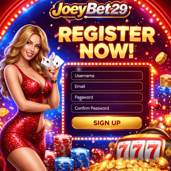 Joeybet29 sign in page for an online casino showcasing a polished gaming lobby and broad entertainment